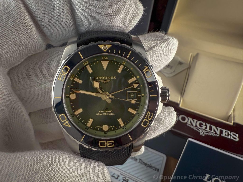 2024 Longines HydroConquest GMT 41mm Green Dial - L3.790.4.06.2