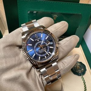 2025 Rolex Sky-Dweller 42 Blue Oyster 18k Gold Steel- 336934
