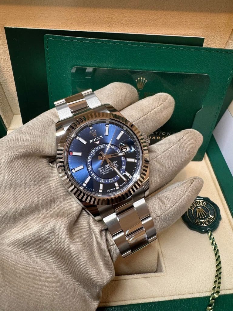 2025 Rolex Sky-Dweller 42 Blue Oyster 18k Gold Steel- 336934