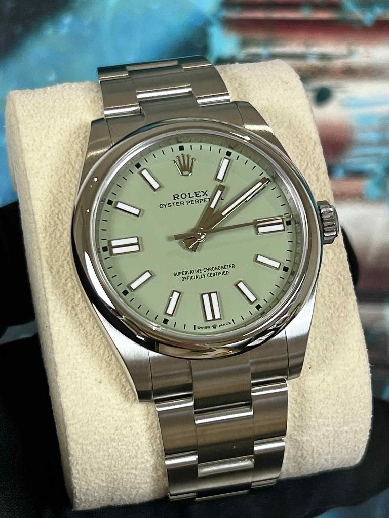 2025 Rolex Oyster Perpetual Pistachio Dial 41mm - Brand New - 134300